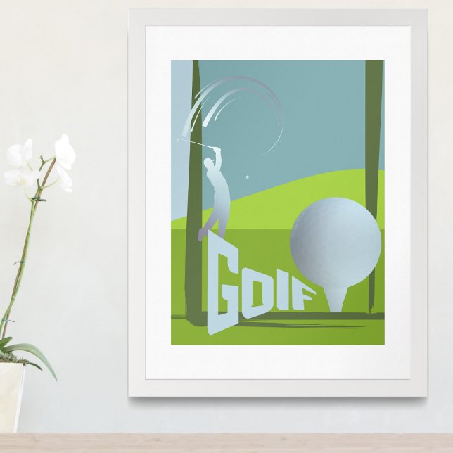 Golf golfing golfer klubb resort grönt wall dec poster (Skapare uppladdad)