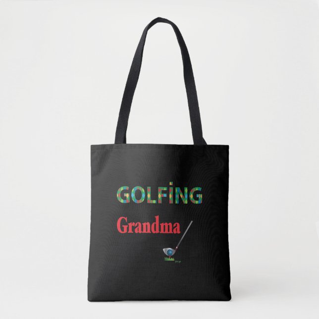 GOLF - GOLFING Grandma, Coola Tygkasse (Framsida)