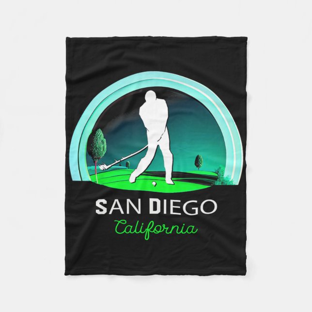 Golf Golfing San Diego  Fleecefilt (Framsidan)
