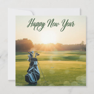 Golf Gott nytt år för golfare Hälsning Julkort