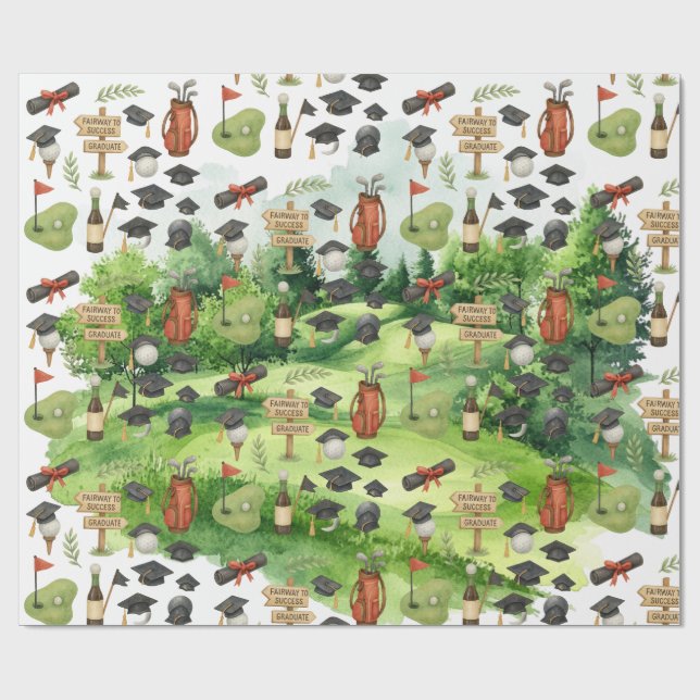 Golf Graduation themed for Cat Lover Golfer Presentpapper (Platt)