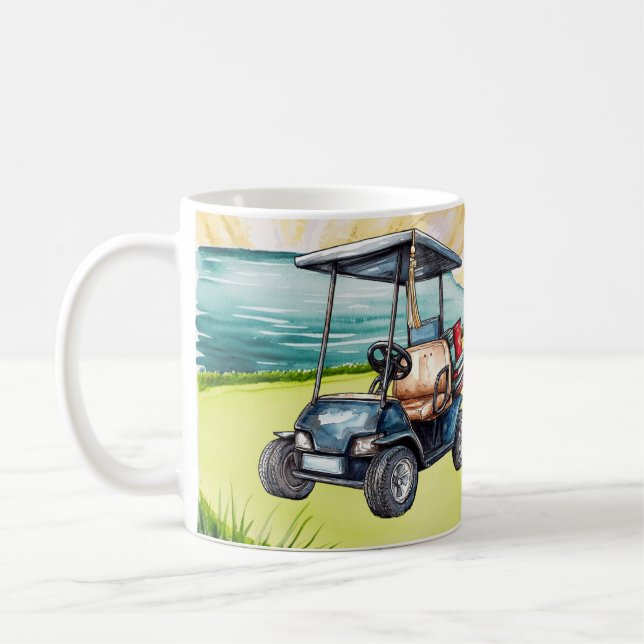 Golf Graduation themed for golfer on putting green Kaffemugg (Vänster)