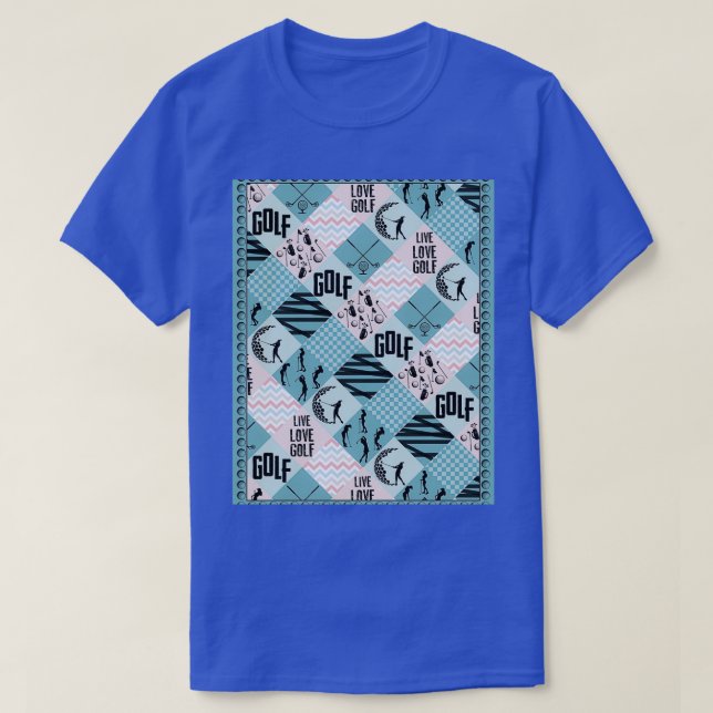 Golf-grafik för Golf Kor Live Kärlek T Shirt (Design framsida)