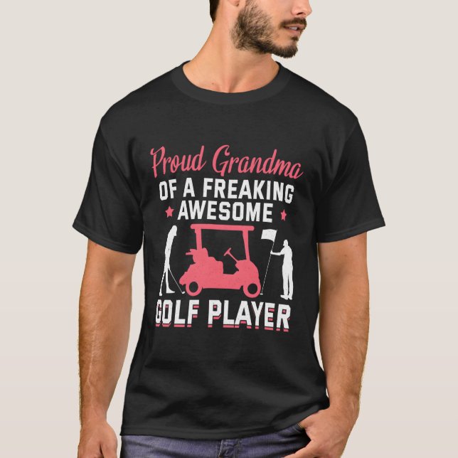 Golf Grandma Golfing Player Grandmor Theme Golf T Shirt (Framsida)