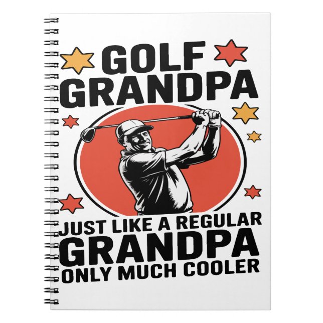 Golf Grandpa precis som en vanlig morfar Anteckningsbok (Framsidan)
