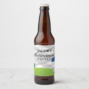 Golf, Grått Play Pension Party Ölflaska Etikett