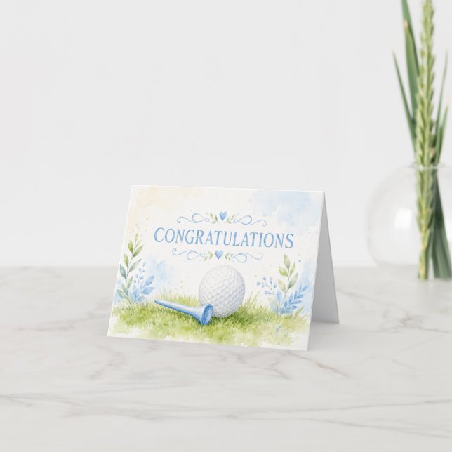Golf Grattis Baby Golfer Det är en pojke Kort (Framsida)