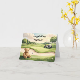 Golf Grattis för Baby Golfare Det är en Pojke Kort