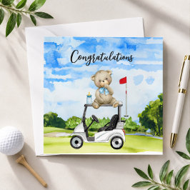 Golf Grattis för Baby Golfer Det är en Pojke Kort