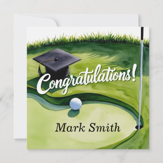 Golf Grattis på examenfesten på green Kort (Framsida)