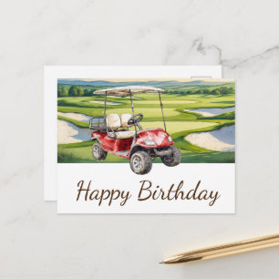Golf Grattis på födelsedagen Golfer Golfing Vykort