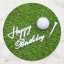 Golf grattis på födelsedagen med boll och garanti 