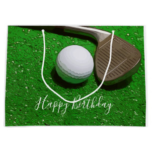 Golf Grattis på födelsedagen med golf-boll och s
