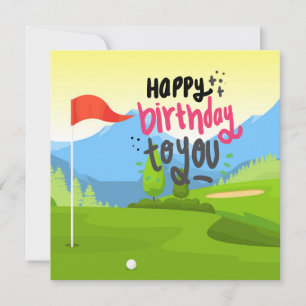 Golf Grattis på födelsedagen till dig golfer Kort