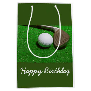 Golf Grattis på födelsedagen väska med golf bol