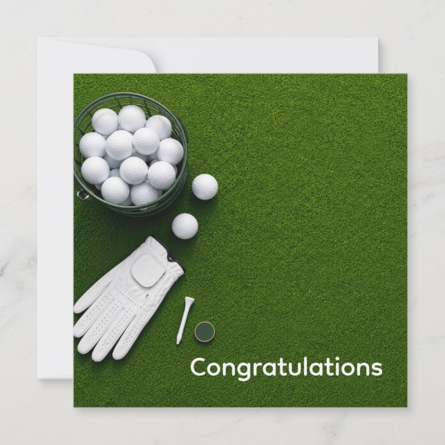 Golf Grattis tema för golfare  (Framsida)