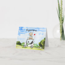 Golf Grattisar för Baby Golfer Det är Boy