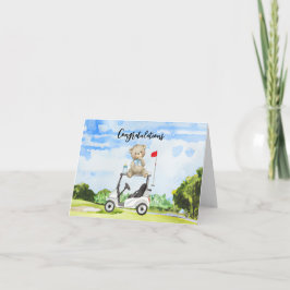 Golf Grattisar för Baby Golfer Det är Boy Kort