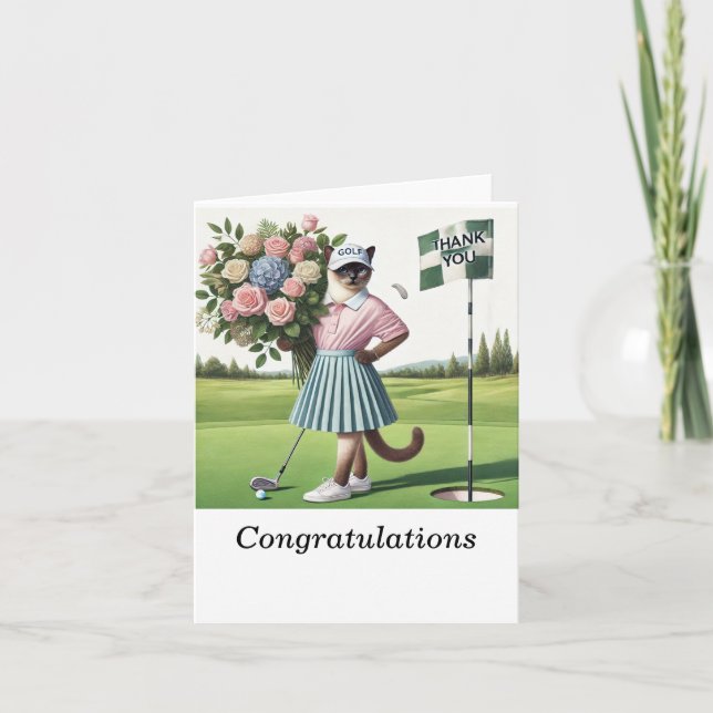 Golf-Grattisar för golfer på golfbana Kort (Framsida)