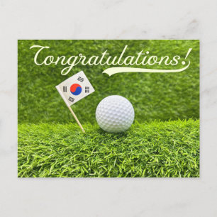 Golf-Grattisar för koreanska Golfer Vykort