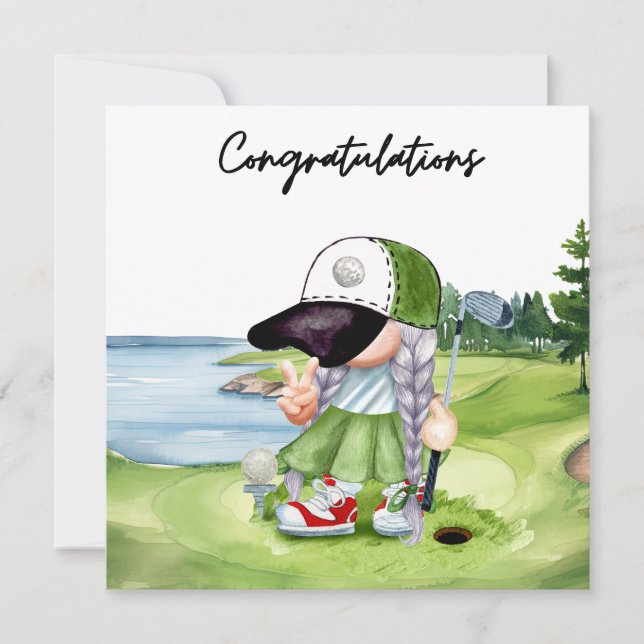 Golf Grattiss Golf Card för Dam Golfer (Framsida)