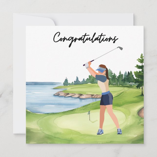 Golf Grattiss Golf Card för Dam Golfer (Framsida)