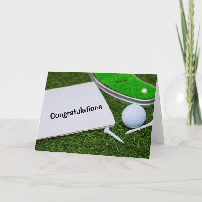 Golf Grattiss Student Card med golf boll Kort (Framsida)