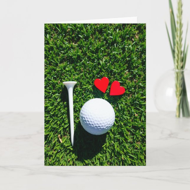 Golf Green Love Scene Card Kort (Framsida)