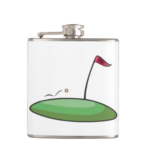 Golf Green Putting Hål med Flagga 18 Fickplunta