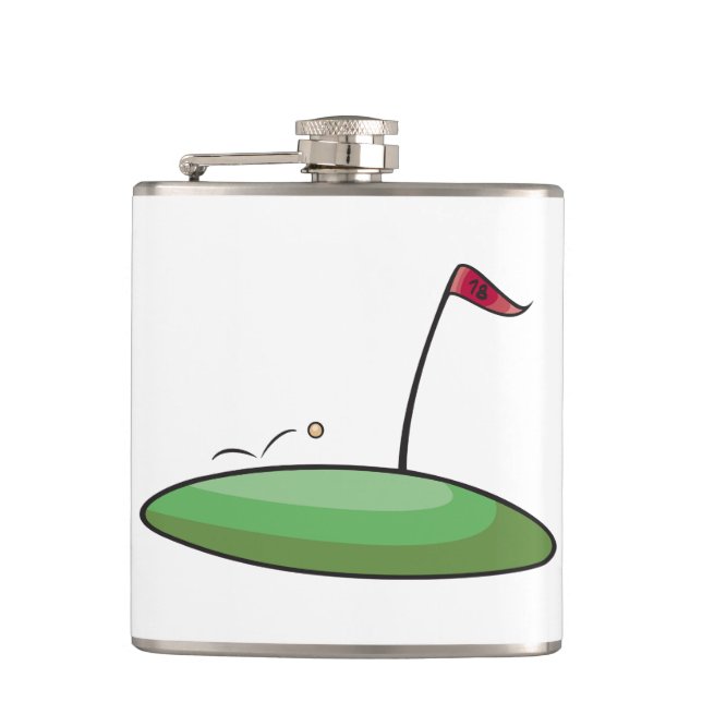 Golf Green Putting Hål med Flagga 18 Fickplunta (Framsidan)