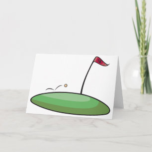 Golf Green Putting Hål med Flagga 18 Kort