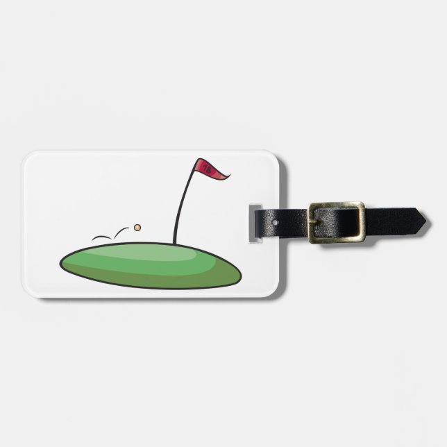 Golf Green Resväskemärken Bagagebricka (Horisontell Framsida)