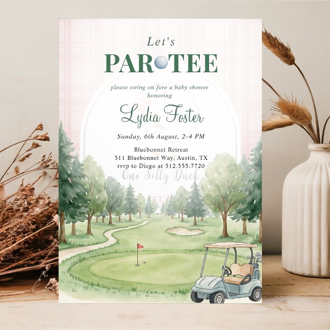 Golf Grön Baby Shower Par-Tee Inbjudningar (Skapare uppladdad)