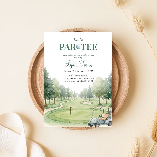 Golf Grön Pojke Baby Shower Festi-Val Inbjudningar (Skapare uppladdad)