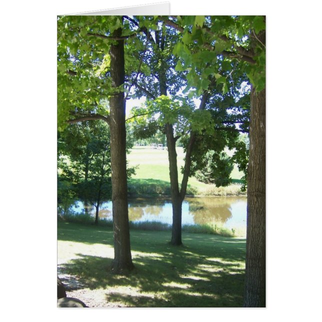 Golf-Grönt Hälsningskort (Framsidan)