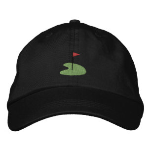 Golf-Grönt med flagga Broderad Keps