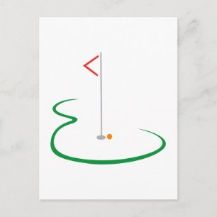 Golf-Grönt Vykort