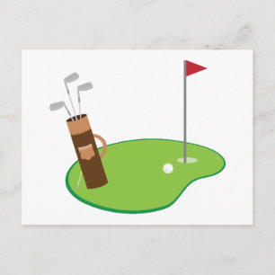 Golf-Grönt Vykort