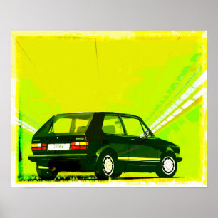 Golf GTi MkI-Grönt Poster