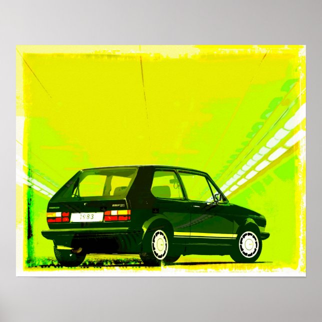 Golf GTi MkI-Grönt Poster (Framsidan)