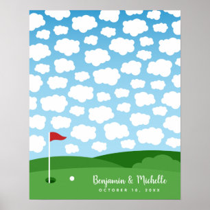 Golf Guest Bok Poster - 50 Namnteckning