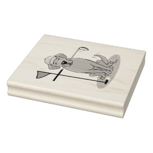 Golf Gult Labrador Retriever (åå 5) Hund - Cute Stämpel