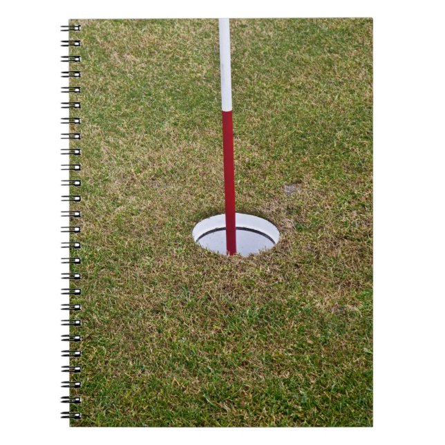 Golf hål anteckningsbok med spiral (Framsidan)