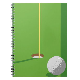 Golf Hål Anteckningsbok Med Spiral