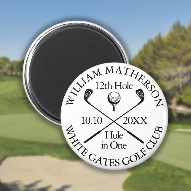 Golf Hål i en Personlig Modern Magnet (Golf Hole In One Personalized Modern Magnet)