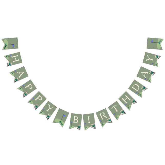 Golf Hål-i-ett Födelsedagsbanner Pennants Vimplar (Alla)
