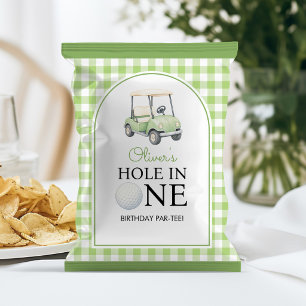 Golf Hål-i-ett Födelsedagschipspåse Omslag Reklamblad