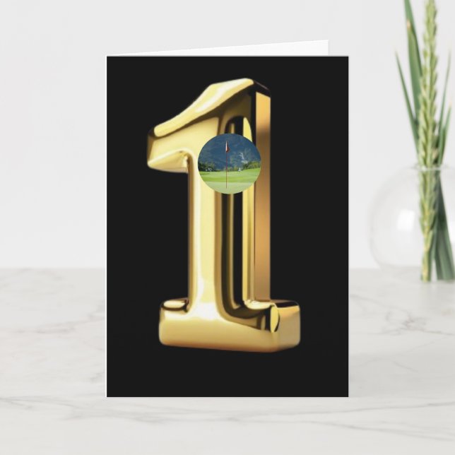 Golf. Hål-i-ett. Kort (Framsida)