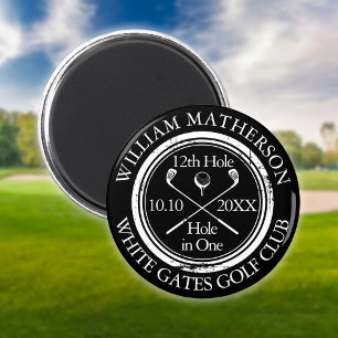 Golf Hål-i-ett Specialdesignad Svart Och Vit Magnet