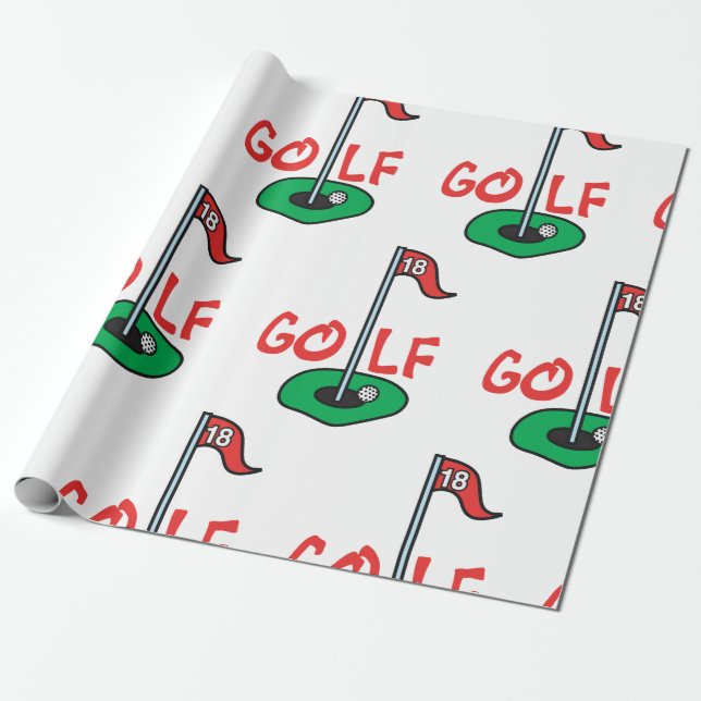 Golf Hål Presentpapper (Utrullad)